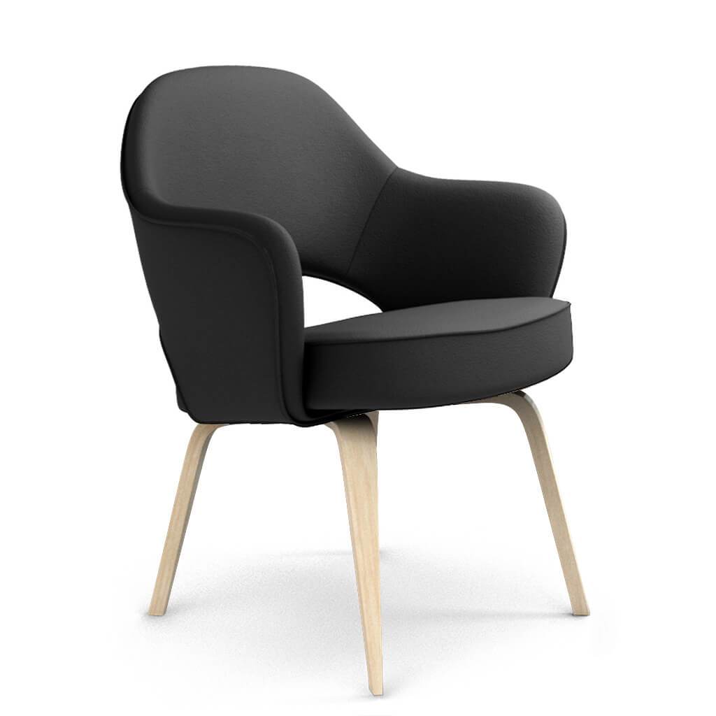 Savarin Executive Leather Armchair - Wood Legs