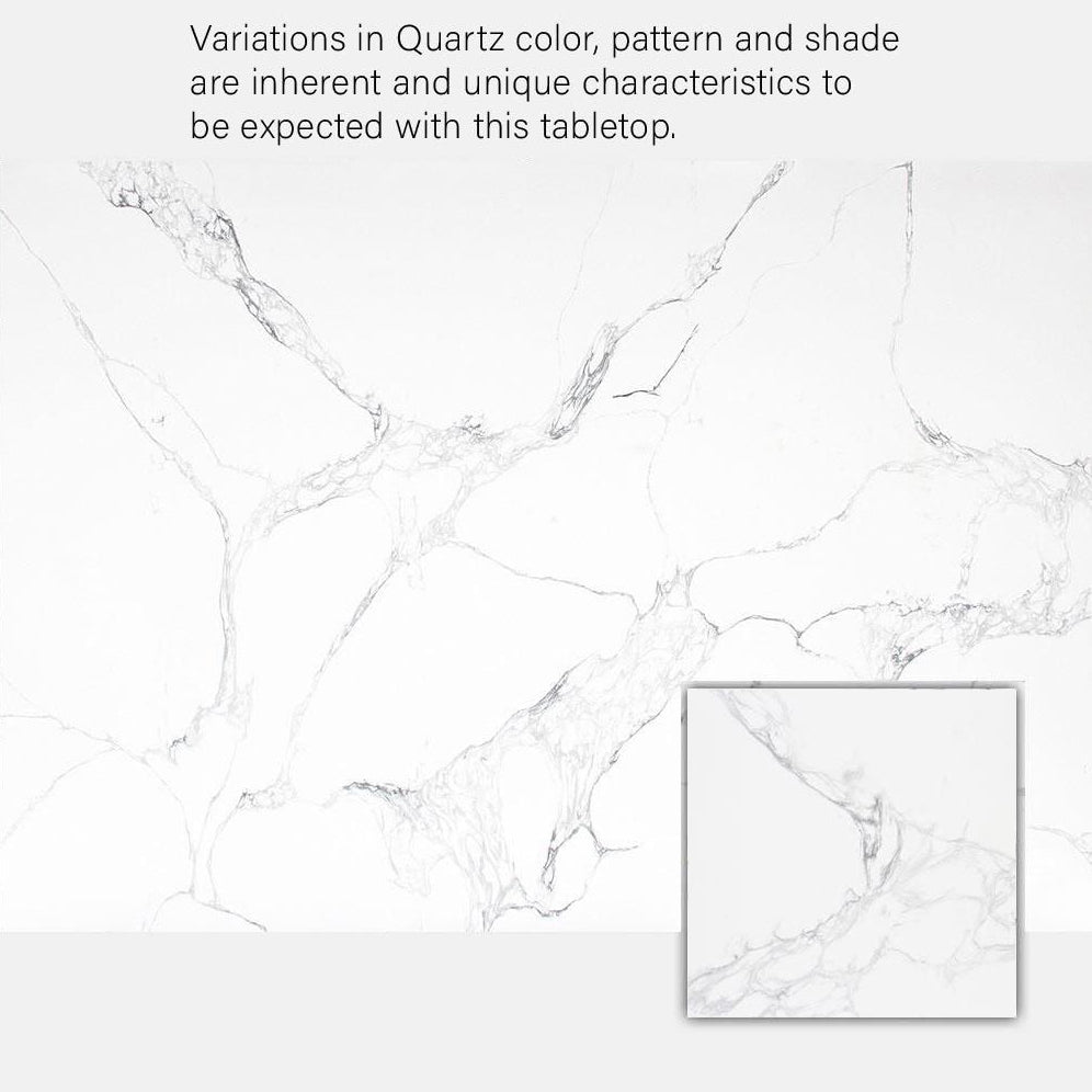 Statuario Venato Calacatta Quartz Tulip Dining Table - Round