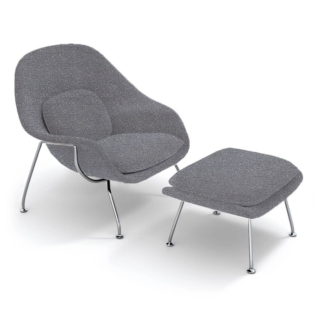 Womb Chair & Ottoman - Chrome Legs