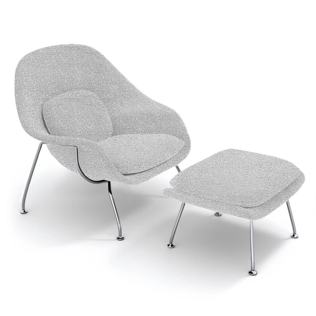 Womb Chair & Ottoman - Chrome Legs