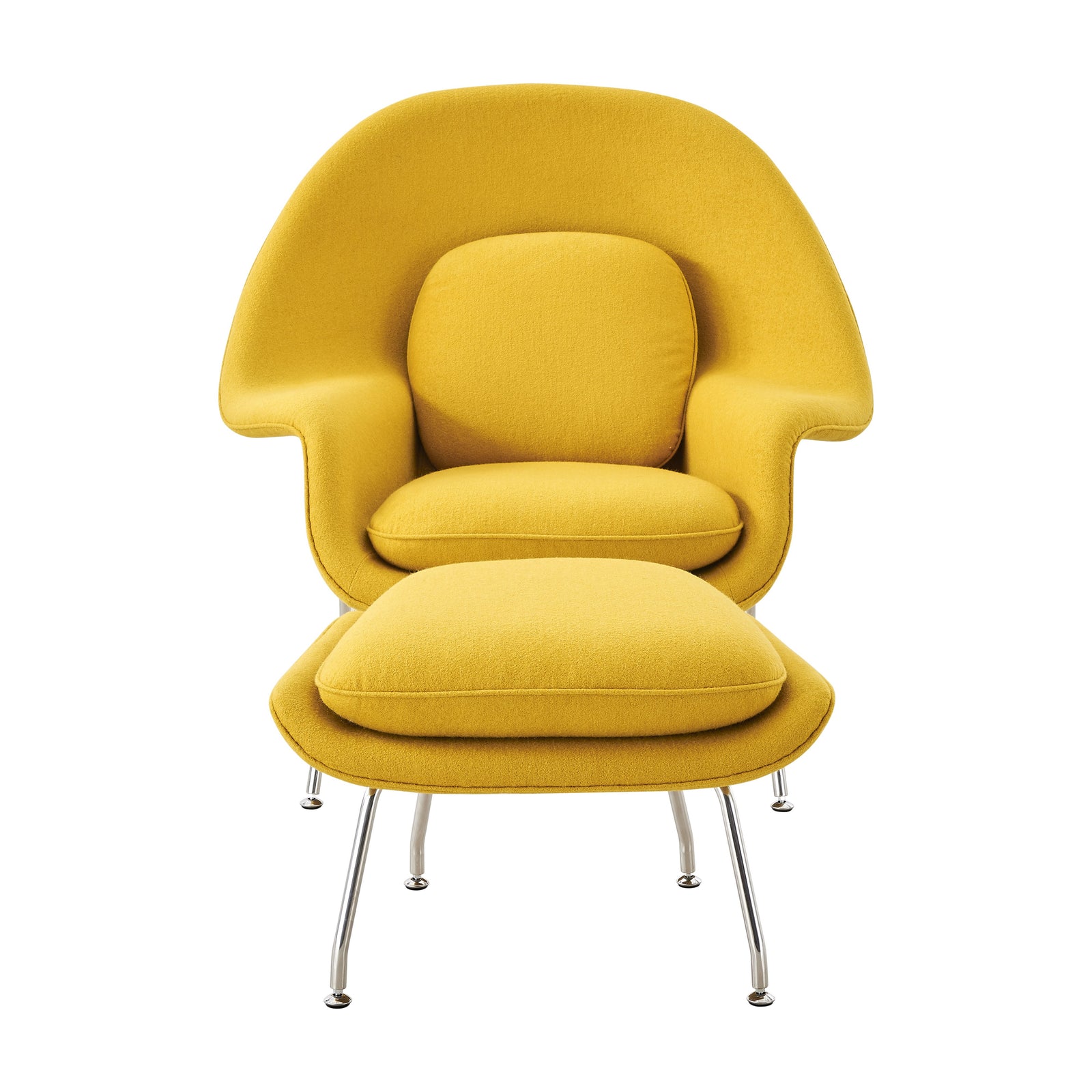 Womb Chair & Ottoman - Chrome Legs - Eternity Modern