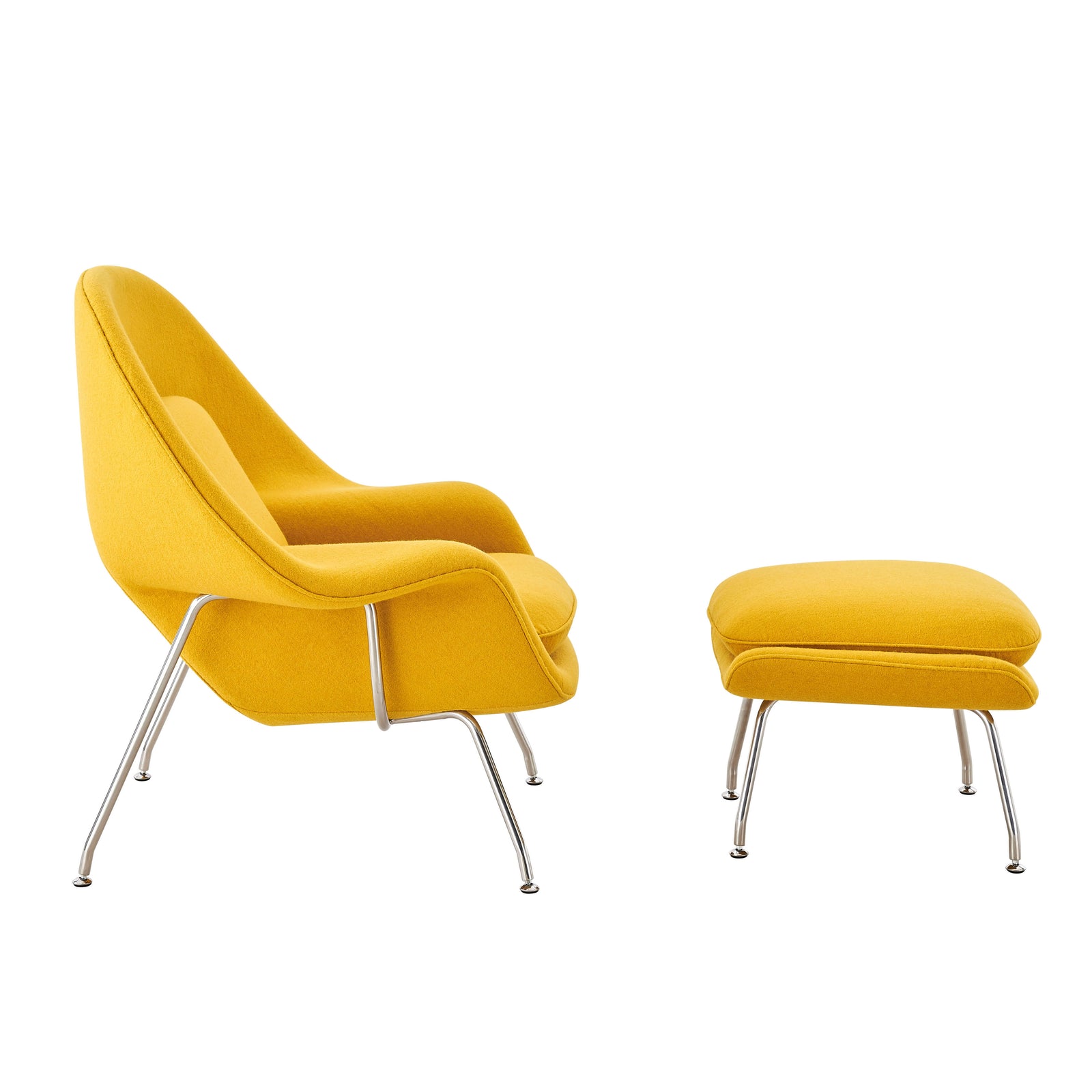 Womb Chair & Ottoman - Chrome Legs - Eternity Modern